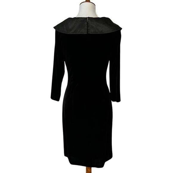 Jessica Howard 10P Cocktail Dress Velvet Retro Stretch 10 Petite Elegant Classic - Picture 12 of 16